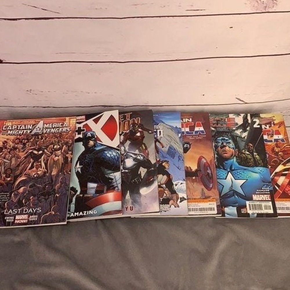 Marvel Comics Lot‎ Captain America X-Men Secret Invasion Graphic Novels 7 Books
